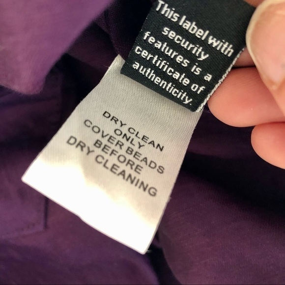 Diane von Furstenberg Honey Pie purple linen blend tunic dress pockets size 0 - Picture 10 of 10